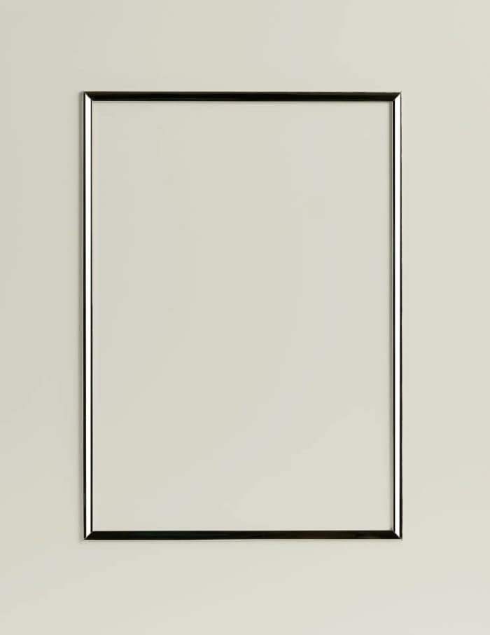 Contempra door with polished chrome inlay
